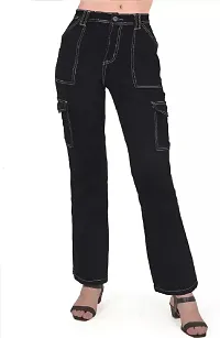 LADY-DENIM CARGO-BLACK-thumb3