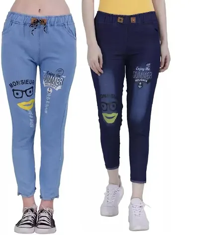 Trendy Mid Rise Jeans Combo of 2