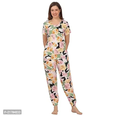 Stylish Rayon Night Suits For Women-thumb0