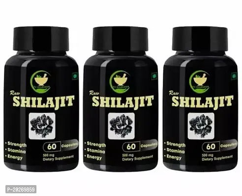 FIJ AYURVEDA Ayurvedic Product Raw Shilajit/Shilajeet Capsule for Stamina Booster, Energy Booster, Strength | Shilajit Capsule | Sexual Lubricants/Oils, Sexual Wellness, Sex Power Badhane ki Dava  Se