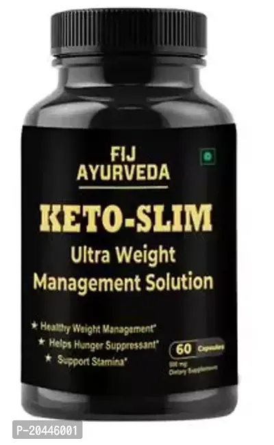 FIJ AYURVEDA Keto Slim Ultra Weight Loss Supplement | Fat Burner Capsule | Fat Cutter Capsule, Fat Loss Capsule, Belly Fat, Slim Body Shape, Weight Loss Capsule, , Weight Loss Product, Zero Figure,Sli