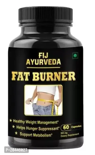 FIJ AYURVEDA Fat Burner Capsule for Weight Loss Capsule for Fat Cutter Capsule, Fat Loss Capsule, Belly Fat, Slim Body Shape, Fat Burner Capsule, Garcinia Cambogia, Natural Weight Loss, Zero Figure, S