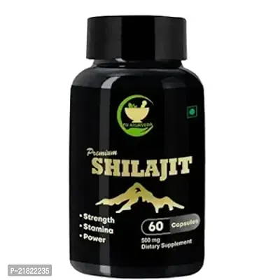 FIJ AYURVEDA Premium Shilajit/Shilajeet Capsule for Stamina, Strength, Energy Booster, Sex Power Capsule, Sexual Health  Immunity, Vigor  Vitality For Men  Women ndash; 500mg 60 Capsules