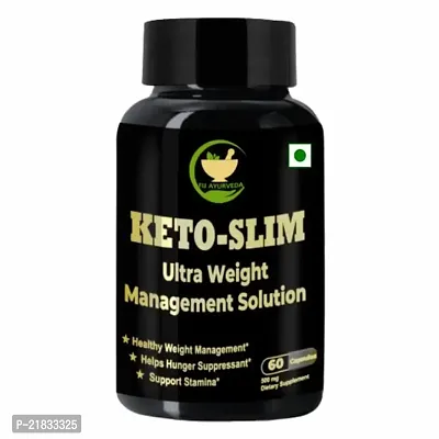 FIJ AYURVEDA Keto Slim Ultra Weight Loss Supplement | Fat Burner Capsule | Fat Cutter Capsule, Fat Loss Capsule, Belly Fat, Slim Body Shape, Weight Loss Capsule Garcinia Cambogia pack of 1-thumb0