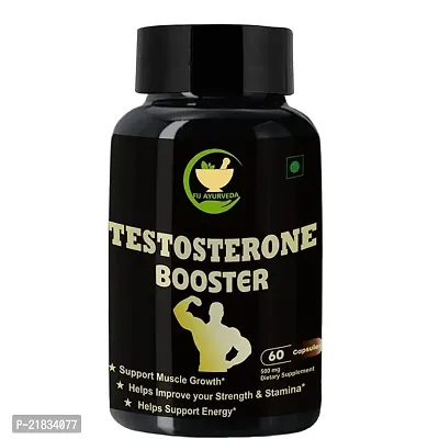 FIJ AYURVEDA Testosterone Booster Capsule for Muscle Growth  Energy Booster  Stamina Booster | Testosterone | with Shilajit, Safed Musli, Ashwagandha Extract - 500mg 60 Capsules Ayurvedic Products-thumb0