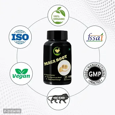 FIJ AYURVEDA Maca Root Extract Dietary Supplement for Men  Women ndash; 500mg 60 Capsules (Pack of 1)-thumb5