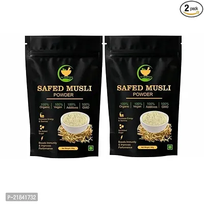 FIJ AYURVEDA Pure Safed Musli Powder (Chlorophytum Borivilianum) Supports Vigor  Vitality ndash; 100Gm (Pack of 2)