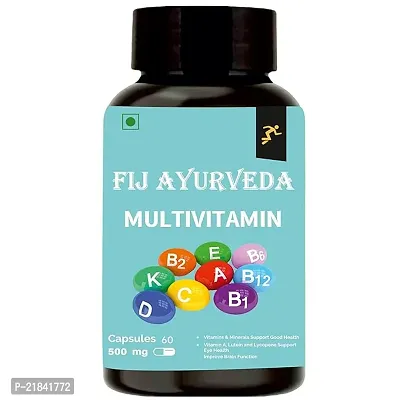 FIJ AYURVEDA Multivitamin Capsule with Vitamins, Minerals  Herbs - 60 Veg Capsules