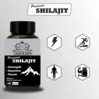 EARTH KING Premium Shilajit/Shilajeet Extract Capsule for Men  Women - 500mg 60 Capsules (Pack of 1)-thumb1