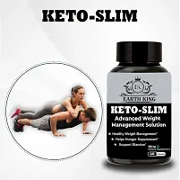 EARTH KING Keto Slim Advanced Weight Management Supplement Supports Fat Loss  Appetite Suppressant for Men  Women ndash; 500mg 60 Capsules (Pack of 1)-thumb3