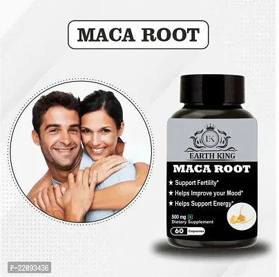 EARTH KING Maca Root Extract Capsule Dietary Supplement for Men  Women ndash; 500mg 60 Capsules-thumb3