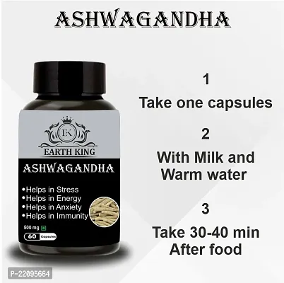 EARTH KING Ashwagandha Capsule for Men  Women - 500mg 60 Capsules-thumb4