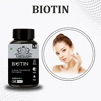 EARTH KING Biotin Capsule for Hair Growth, Strong Hair  Glowing Skin, Fights Nail Brittleness ndash; 10,000mcg 60 Capsules-thumb2