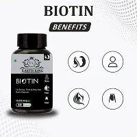 EARTH KING Biotin Capsule for Hair Growth, Strong Hair  Glowing Skin, Fights Nail Brittleness ndash; 10,000mcg 60 Capsules-thumb3