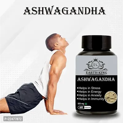 EARTH KING Ashwagandha Capsule for Men  Women - 500mg 60 Capsules (Pack of 2)-thumb5