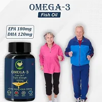 FIJ AYURVEDA Triple Strength 3 Fish Oil Fatty Acid 1000mg | Omega3 Capsule (180 mg EPA  120 mg DHA) Fish Oil Capsule | Supports Healthy Heart, Brain, Better Skin, Bones, Joint  Eye Care - 60 Softgel-thumb3