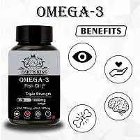 EARTH KING Triple Strength 3 Fish Oil Fatty Acid 1000mg | Omega3 Capsule (180 mg EPA  120 mg DHA) Fish Oil Capsule | Supports Healthy Heart, Brain, Better Skin, Bones, Joint  Eye Care - 60 Softgel-thumb2