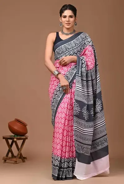 Elegant Cotton Saree with Blouse piece 