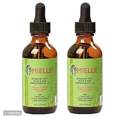 Rosemary mint oil for hair growth organic original Hair Oil  (59 ml) (Pack Of 2)-thumb0