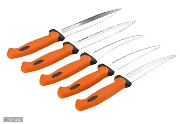 5pcs knife set orange-thumb0