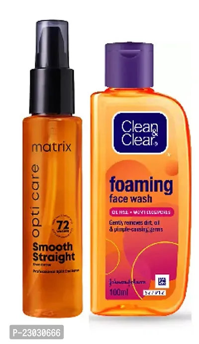 Clean  Clear Face Wash Mtrix Smooth Staraghit  Serum