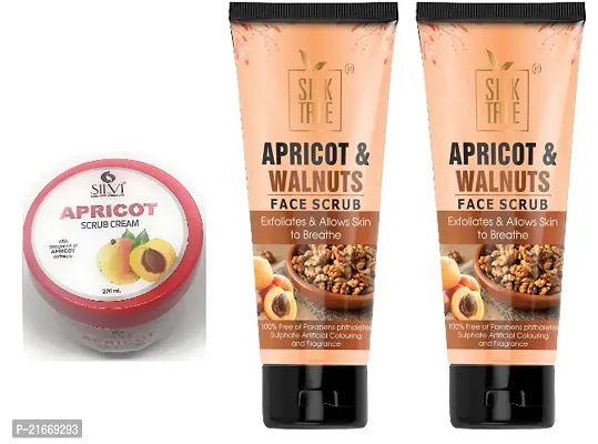 Silvi Apricot scrub cream  Silktree Apricot Walnuts Face Scrub combo