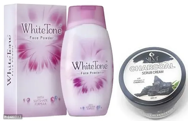 WhiteTone Face Powder-1  Silvi Charcola scrub Cream-1 PC 2