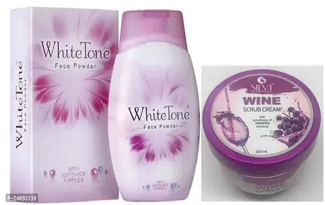 WhiteTone Face Powder-1  Silvi wine scrub-1 PC 2