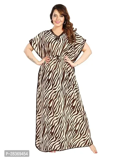 Comfortable Brown Cotton Nightdress For Women