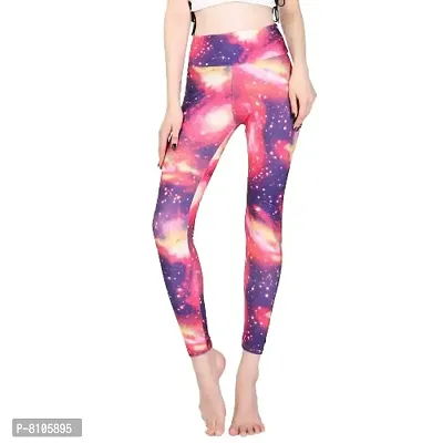 Yoga Bazaar Gym wear Mesh Leggings Workout Pants/Stretchable Tights/Highwaist Sports Fitness Yoga Track Pants for Women & Girls Pink