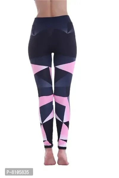 Yoga Bazaar Stretchable Sports Gym Tights/Printed Leggings/Yoga Pants for women-thumb0