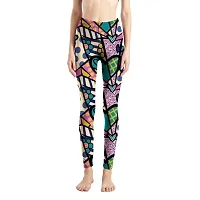 Yoga Bazaar Stretchable Sports Gym Tights/Printed Leggings/Yoga Pants for women-thumb1