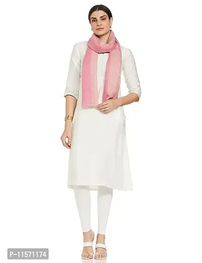 Stylish Cotton Pink Stole For Women