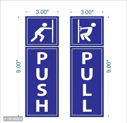 PUSH- PULL Sticker For Door Size 3 x 9 inch