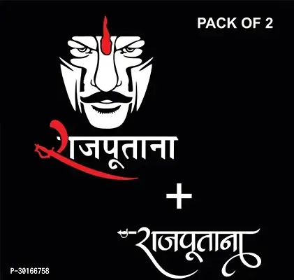 Rajputana Sticker for Car AND Bike ( Pack of 2 pieces) Vinyl