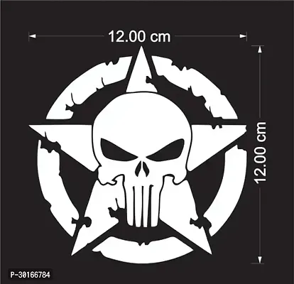 Punisher Skull Sticker for Car, Bike, Laptop, Door etc.-thumb0