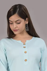 Nidhi Women Rayon Solid Stylish Side Cut Short Kurti Short Kurta Top-thumb4
