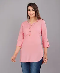 AARODHIYA Women Solid Rayon Casual and Office Wear Top-thumb4