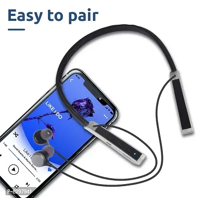 Fryska  Storm Neckband With Unique Design Long Battery Headphone Earphone Bluetooth Headset  (Black, Grey, In The Ear)-thumb4