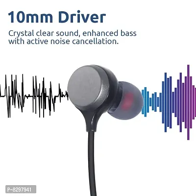 Fryska  Storm Neckband With Unique Design Long Battery Headphone Earphone Bluetooth Headset  (Black, Grey, In The Ear)-thumb2