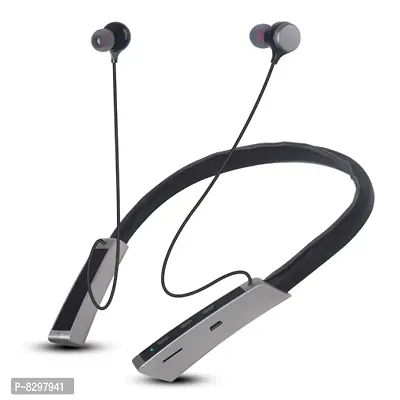 Fryska  Storm Neckband With Unique Design Long Battery Headphone Earphone Bluetooth Headset  (Black, Grey, In The Ear)-thumb0