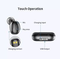 Fryska T2 Tws Wireless Headset Mobile Power Bank Bluetooth Headset  (Black, True Wireless)-thumb1