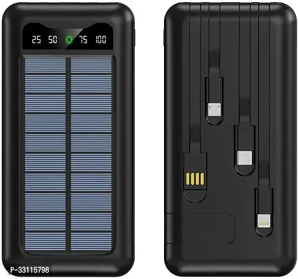 MI-STS 10000mAh Solar Fast Charging Power Bank with LED Screen