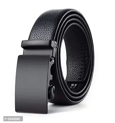 Stylish PU Black Solid Belt For Men