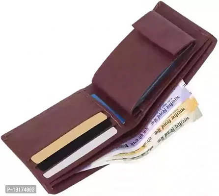 Leather Wallet for Men I Ultra Strong Stitching I 6 Credit Card Slots I 2 Currency Compartments I 1 Coin Pocket-thumb0
