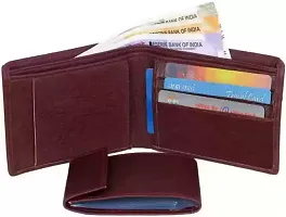 Leather Wallet for Men I Ultra Strong Stitching I 6 Credit Card Slots I 2 Currency Compartments I 1 Coin Pocket-thumb1