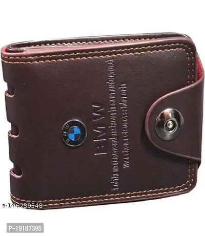 Men Casual Ethnic Formal Pocket Trendy Brown Artificial Leather Wallet-thumb0