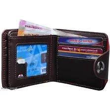 Men Casual Ethnic Formal Pocket Trendy Brown Artificial Leather Wallet-thumb1