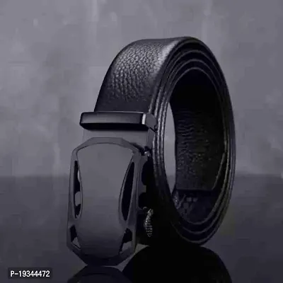 Men Formal, Casual, Party, Evening Black Artificial Leather, Texas Leatherite Belt-thumb0