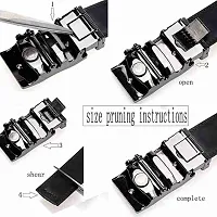Men Formal, Casual, Party, Evening Black Artificial Leather, Texas Leatherite Belt-thumb2